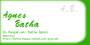 agnes batha business card
